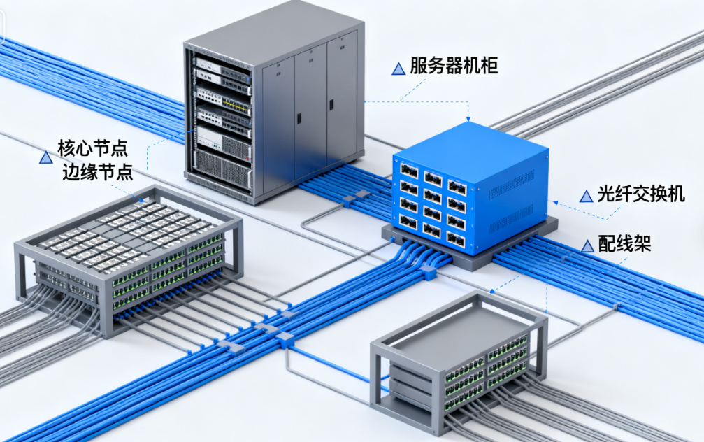 金融數(shù)據(jù)中心光纖布線示意圖