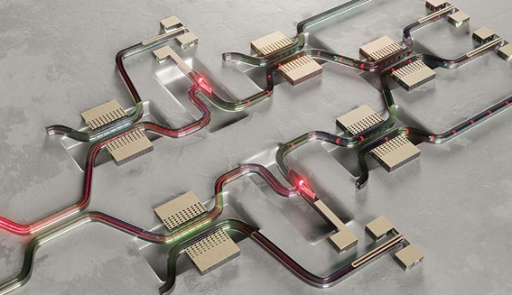 芯片級光開關技術示意圖