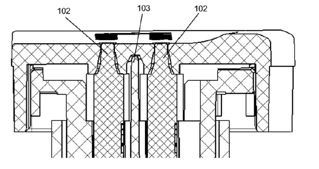 內(nèi)殼體隔離數(shù)個導(dǎo)光體的示意圖多信標(biāo)光開關(guān)防竄光結(jié)構(gòu)圖