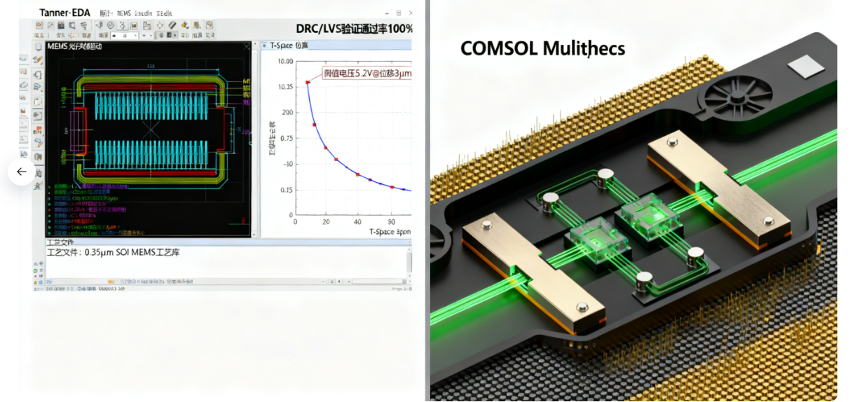 MEMS光開關(guān)仿真工具TannerEDACOMSOLMultiphysics多物理場耦合