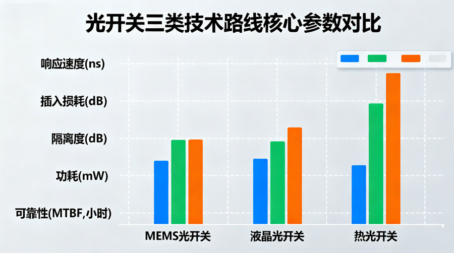 光開關(guān)半導(dǎo)體機(jī)械液晶核心參數(shù)對比 - 廣西科毅光通信