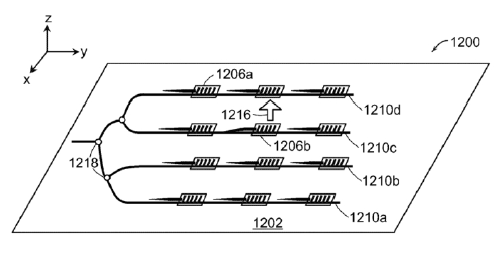 包括分路樹(splitter tree)和光開關的光開關陣列系統(tǒng)的透視圖圖 - 廣西科毅光通信