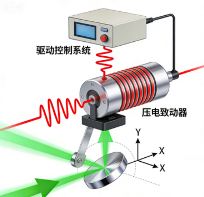 壓電光束導(dǎo)向光開關(guān)原理示意圖-廣西科毅光通信