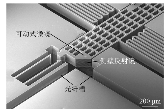 采用雙面ICP刻蝕工藝制成的微小型光開關(guān)SEM圖 - 廣西科毅光通信