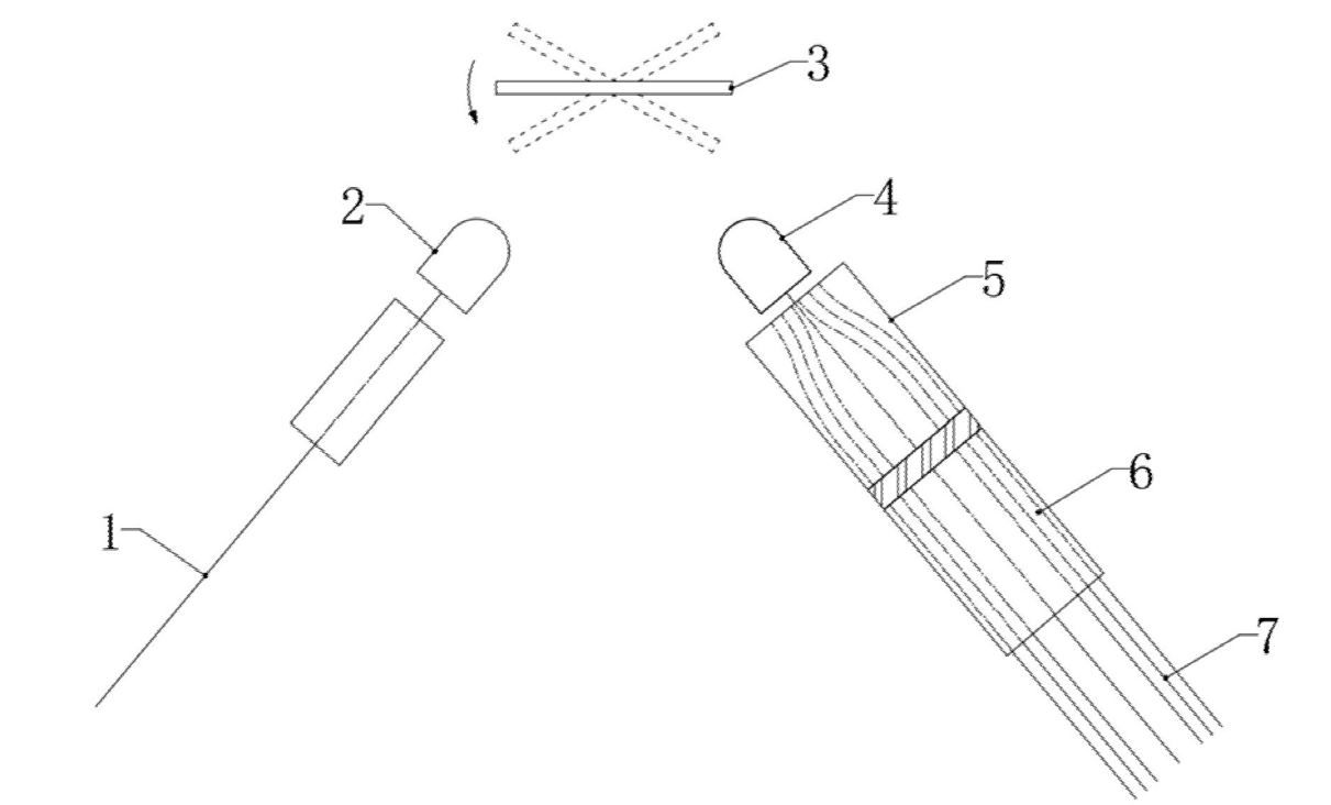 陣列波導(dǎo)式光開關(guān)實施例二兩側(cè)布局結(jié)構(gòu)示意圖 - 廣西科毅光通信